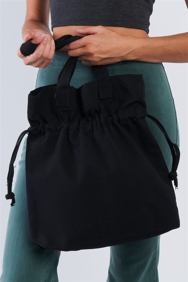 Tote Drawstring Large Shoulder Canvas Bucket Bag