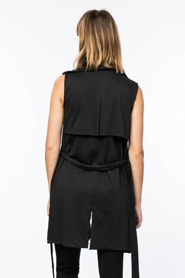 Trench Vest in Black