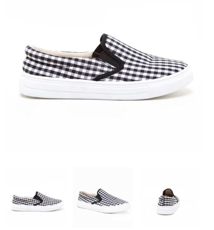 Shoes Plaid Slip On Sneaker