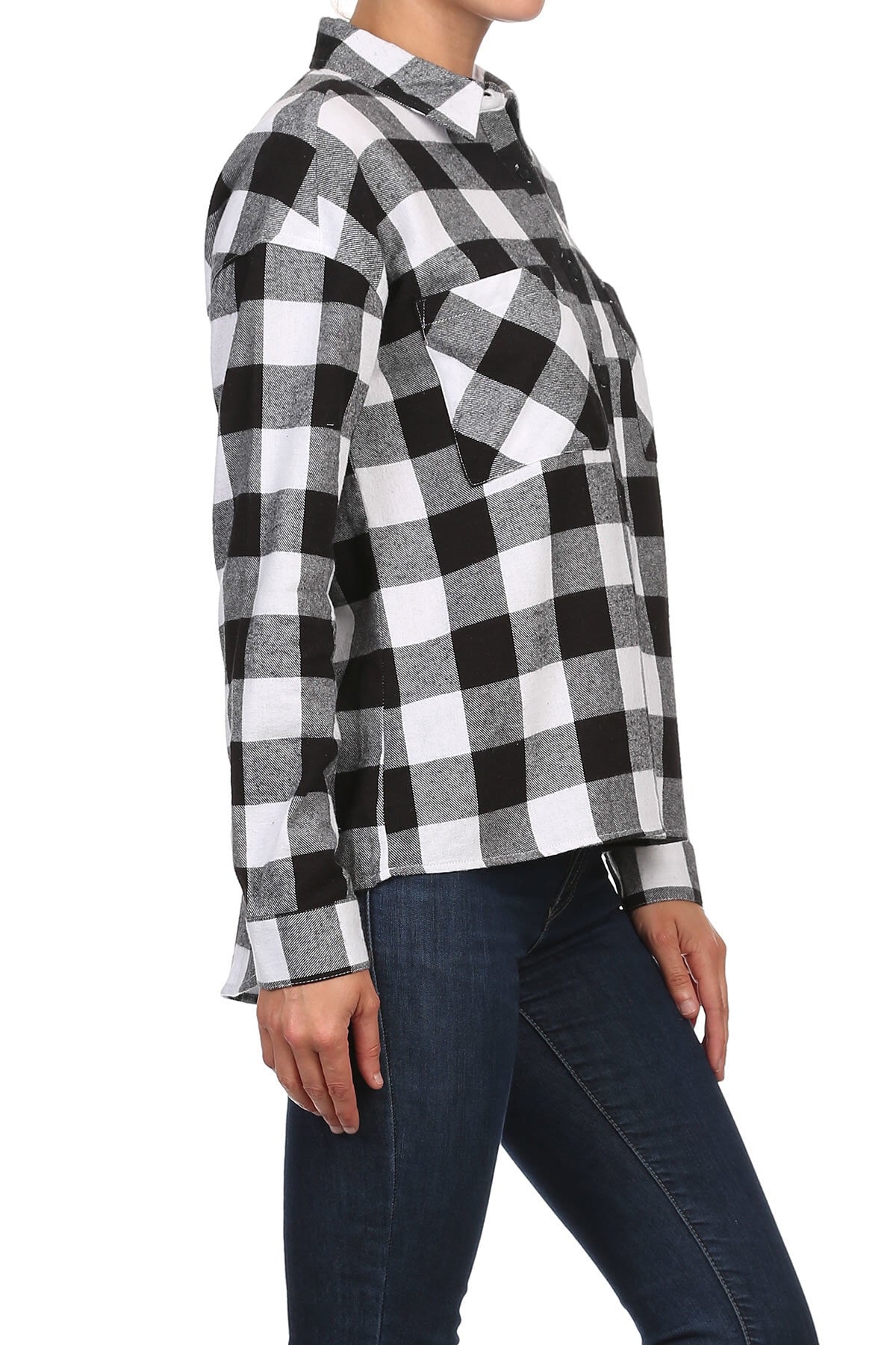 Plus Size Plaid Button Down Shirt