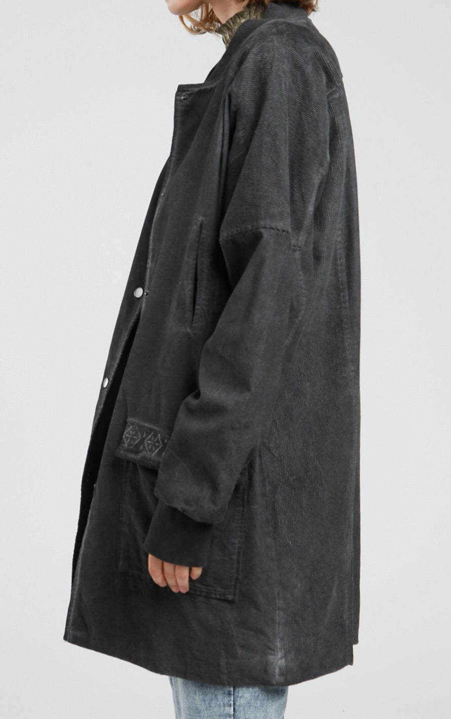 POL Long Corduroy Bomber Jacket