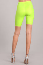 Load image into Gallery viewer, High Waist Neon Green Biker Short
