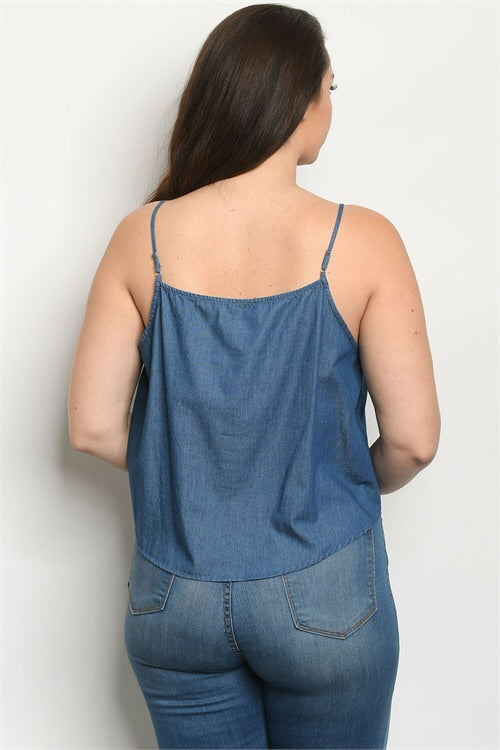 Plus Size Denim Top
