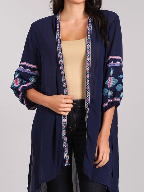 Cardigan Embroidery Sleeve