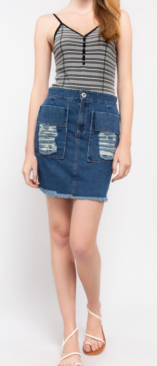 POL Denim Skirt