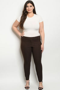 Plus Size Brown Pants