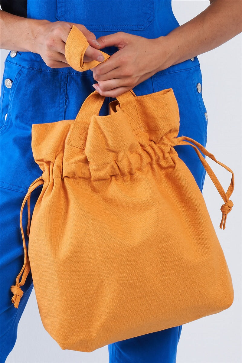 Tote Drawstring Large Shoulder Canvas Bucket Bag