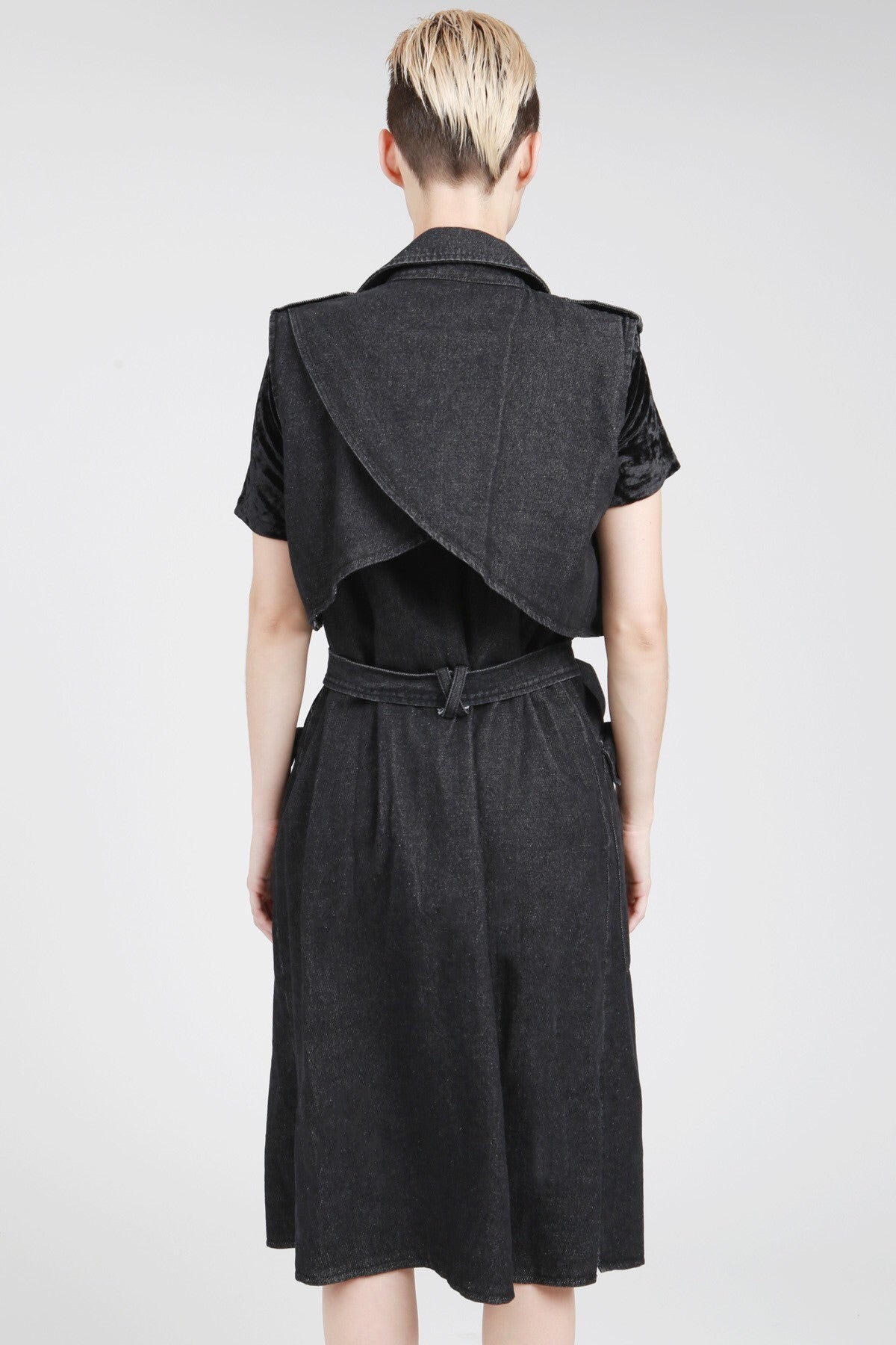 POL Sleeveless Trench Denim Vest