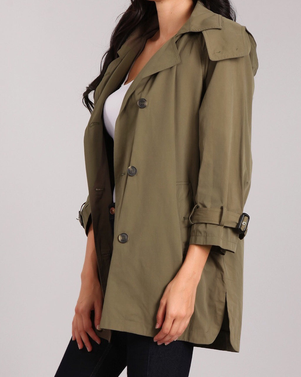 Trench Coat 3/4 Sleeve