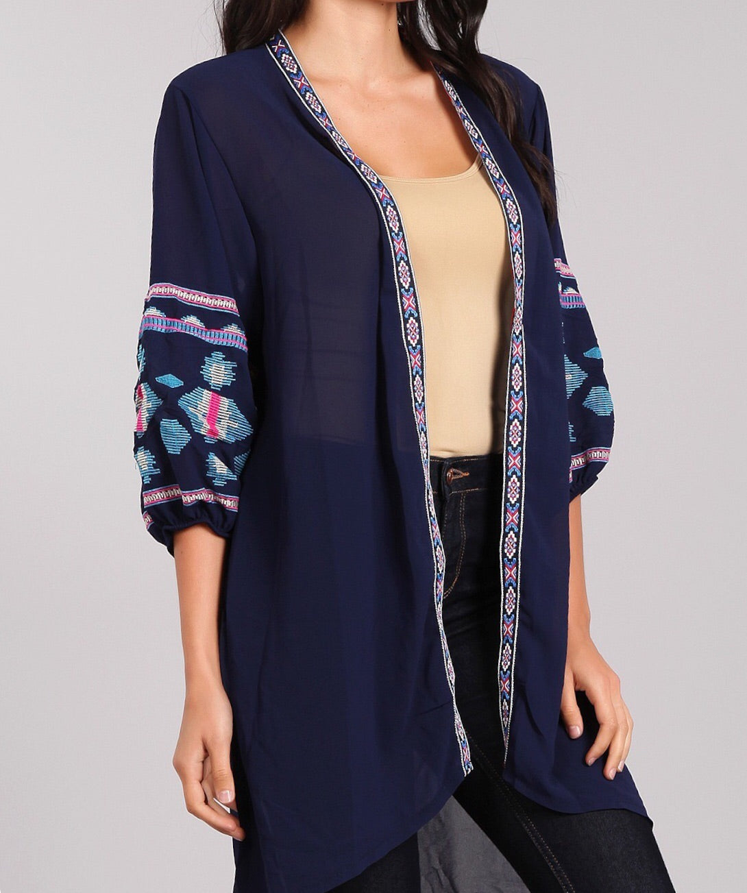 Cardigan Embroidery Sleeve