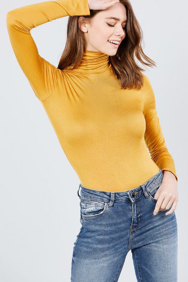 Bodysuit Long Sleeve Turtle Neck