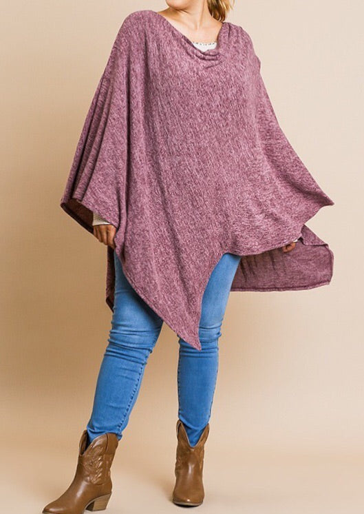 Cowl Neck Poncho