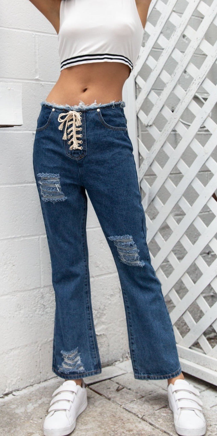 POL Mid-rise Wide Leg Denim Jeans