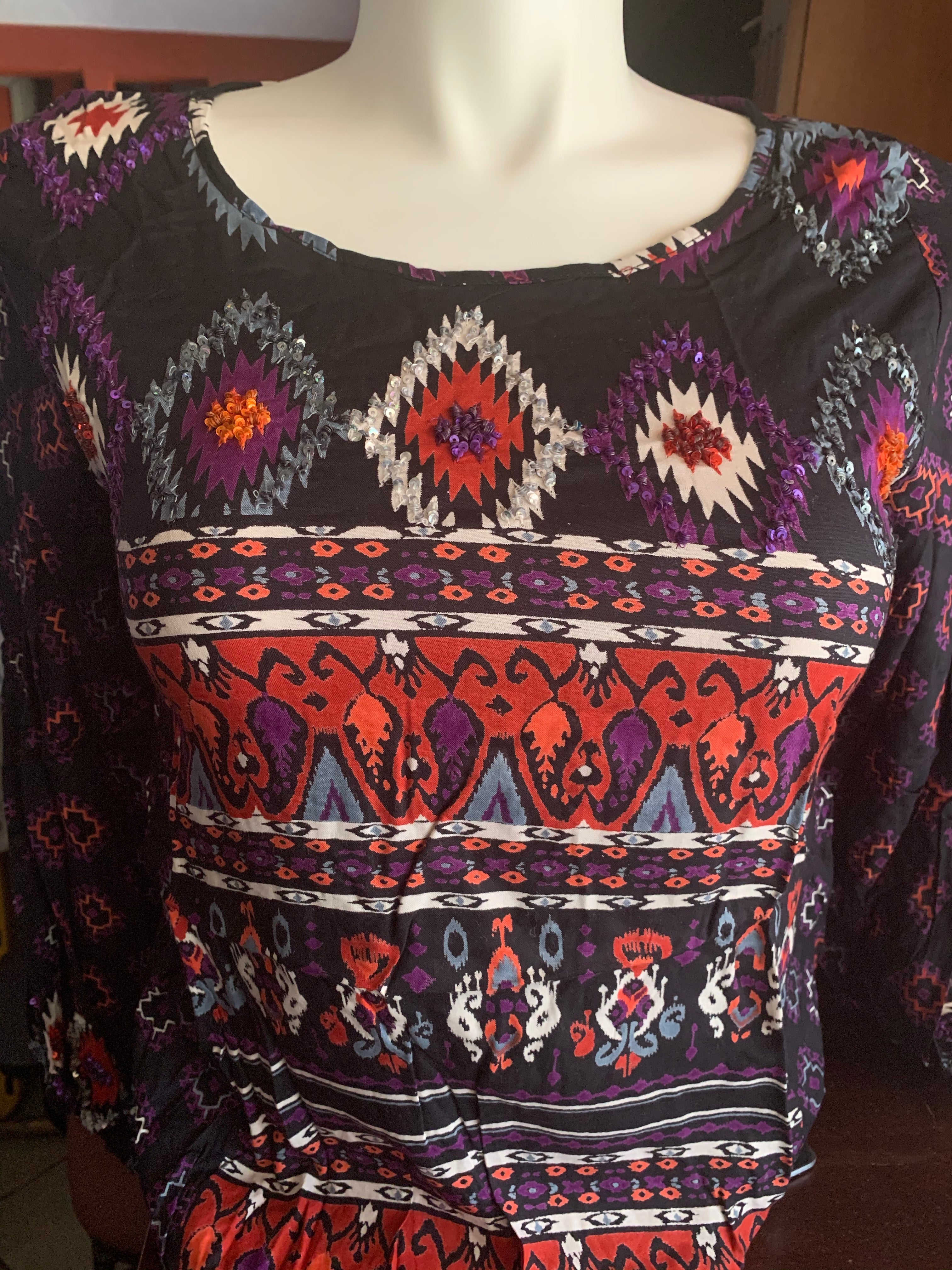 Angie Boho Peep Sleeve Top