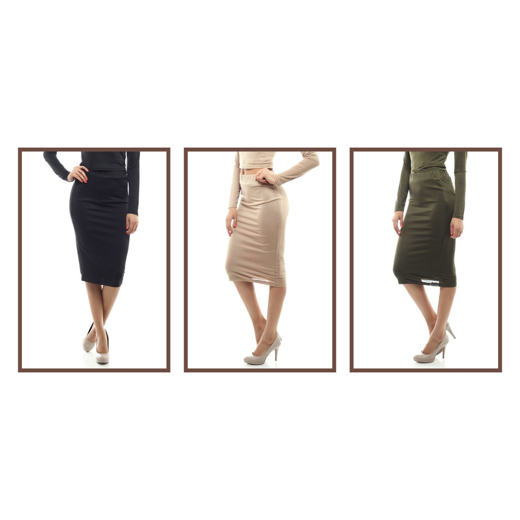 High Waist Pencil Skirt