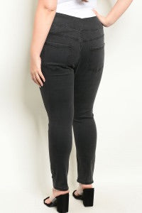 Plus Size Black Denim Pants