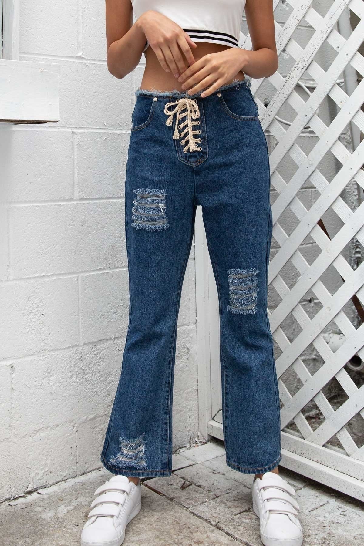 POL Mid-rise Wide Leg Denim Jeans